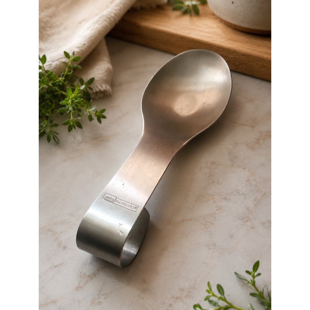 Amco Houseworks Stainless Steel Spoon Rest Kitchen Counter Holder